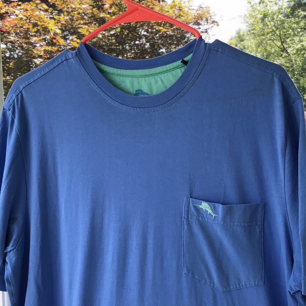 Classic Blue Short Sleeve Tee with Pocket Tommy Bahama
